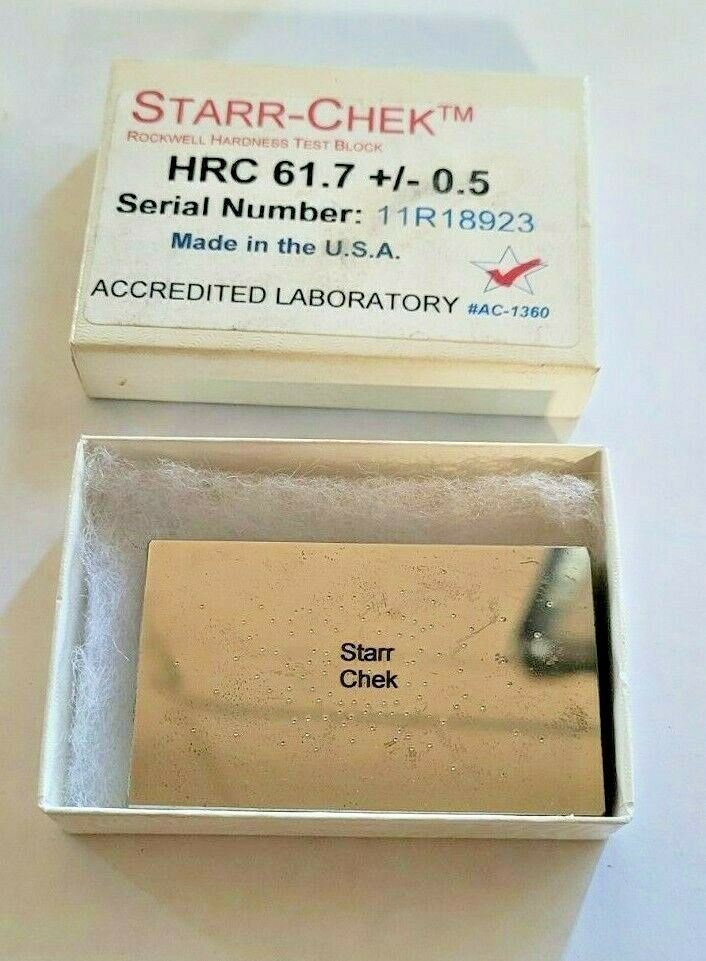 STARR-CHEK HRC 61.7 +/- 0.5 11R18923 ROCKWELL TEST BLOCKS