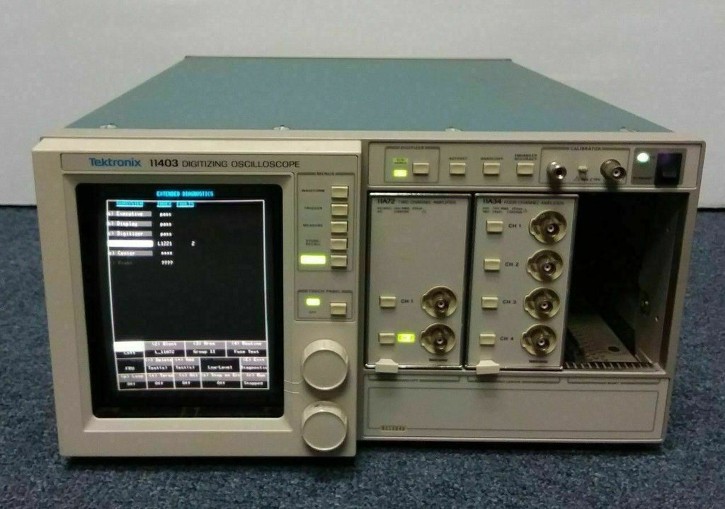 TEKTRONIX 11403 COLOR DIGITIZING OSCILLOSCOPE W/ 11A72 & 11A34 MODULES AMPLIFIER