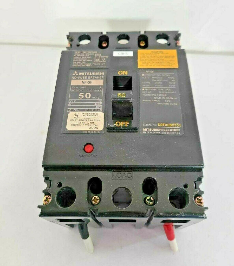 Mitsubishi Electric No-Fuse Breaker NF-SF 50 Amp NF-SF2050 2 Pole 480V