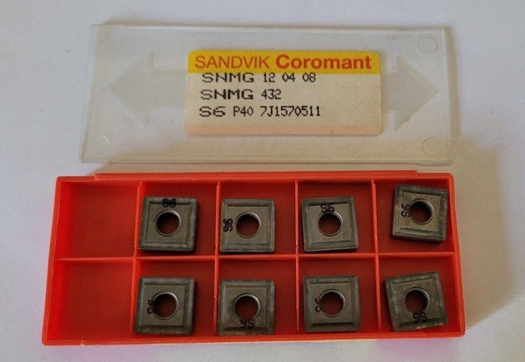 8 Pcs SANDVIK Coromant SNMG 432 S6 P40 Carbide Inserts New Tool SNMG 12 04 08