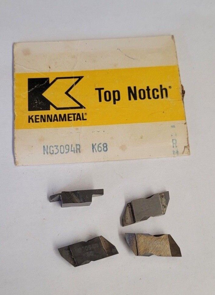 4 Pcs Kennametal NG 3094R K68 Carbide Top Notch Grooving Inserts USA