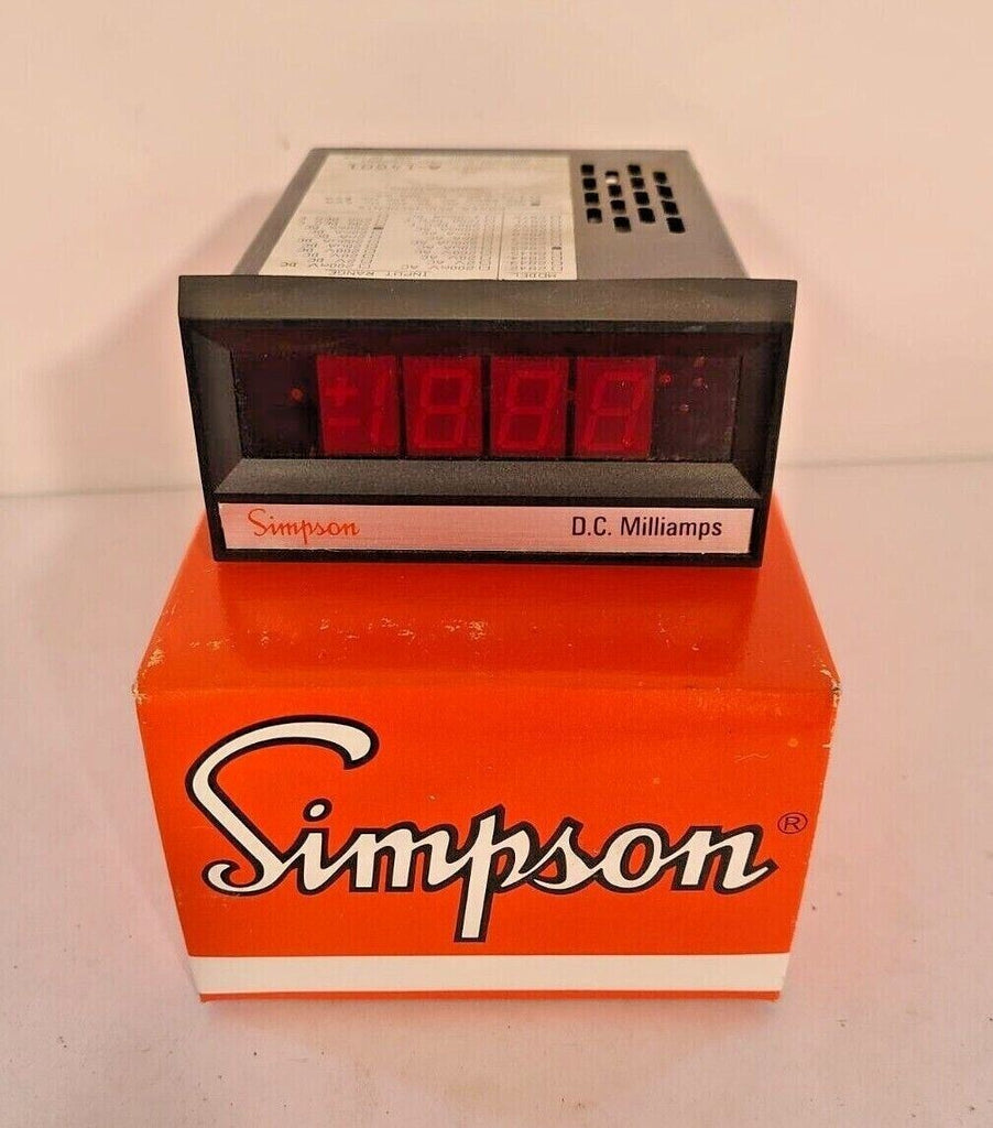 Simpson Electric PANEL METER 2865 NEW IN BOX DC Digital Milliamps