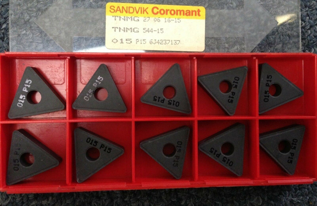 10 Pcs SANDVIK Coromant TNMG 544 15 015 P15 Lathe Carbide Inserts 27 06 16-15