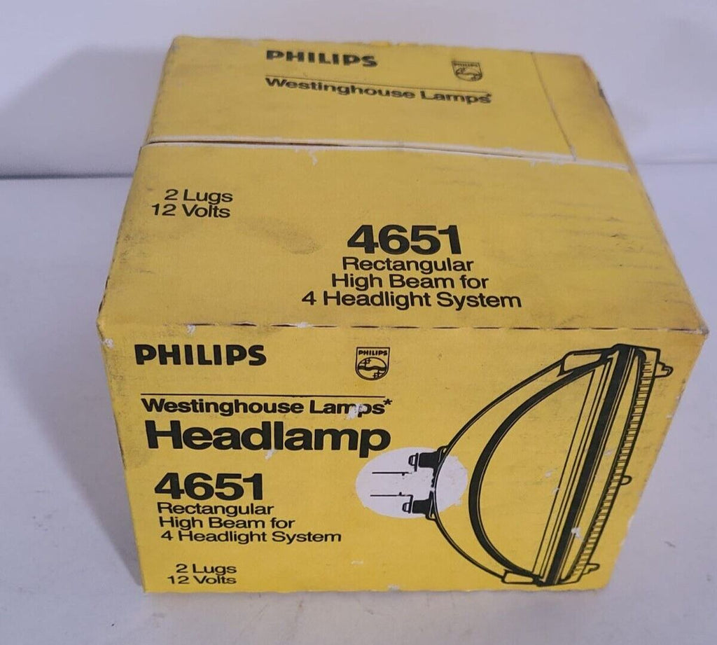 Headlight Bulb-Headlamp Westinghouse Philips 4651 Rectangular High Beam