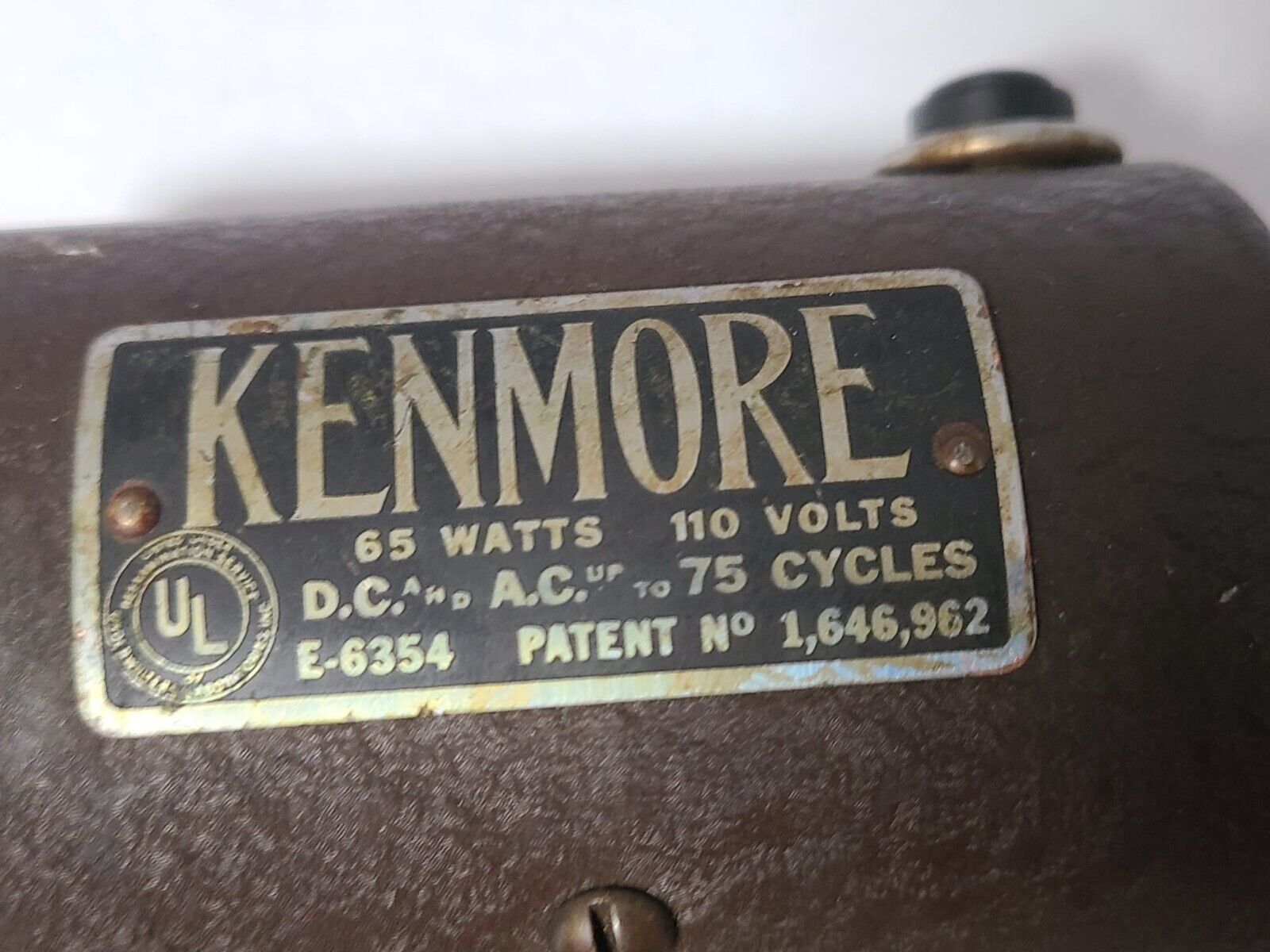 KENMORE SEWING MACHINE MOTOR E6354 E6354 DC AC 65 WATTS 110 VOLTS