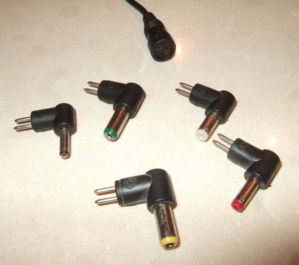 New Lot 5 Adaptaplug Universal AC DC Adapter Tip W/ Power Cord Pin Plug Laptop