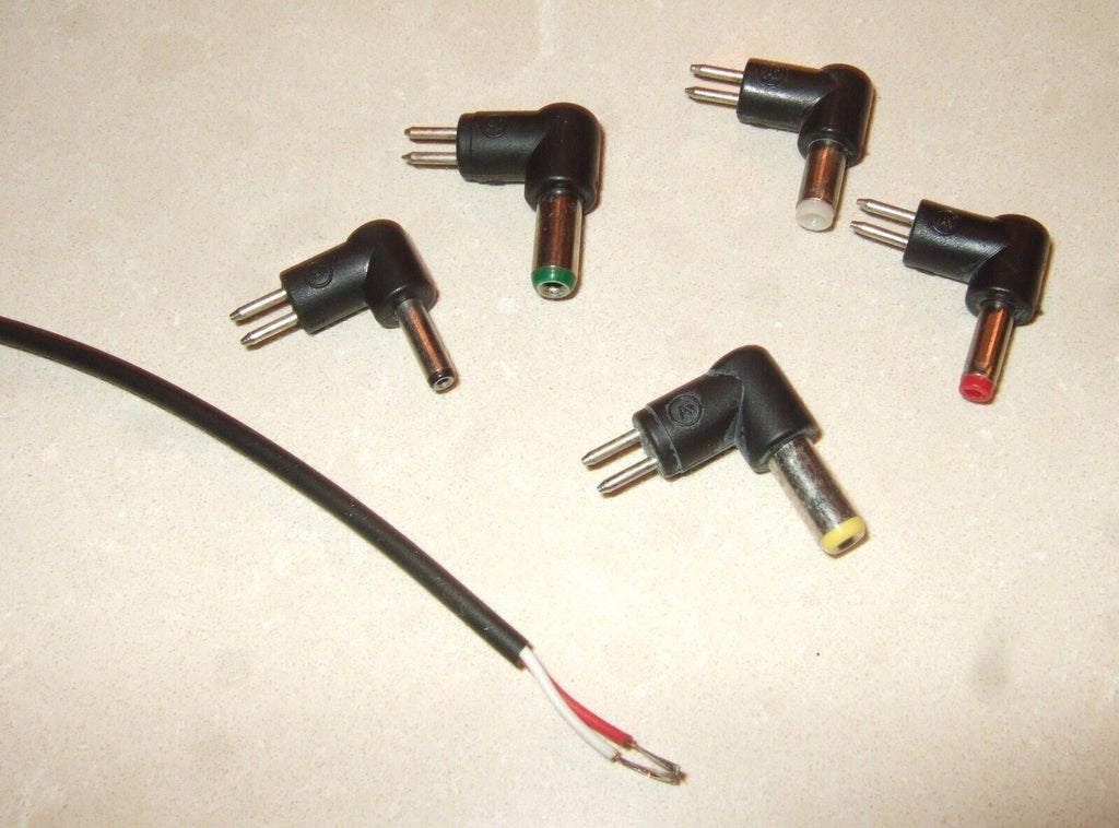 New Lot 5 Adaptaplug Universal AC DC Adapter Tip W/ Power Cord Pin Plug Laptop