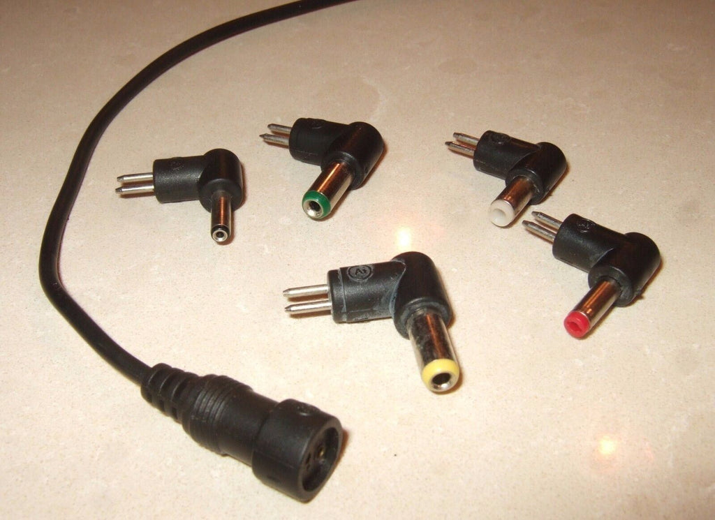 New Lot 5 Adaptaplug Universal AC DC Adapter Tip W/ Power Cord Pin Plug Laptop