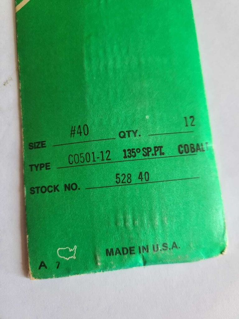 Lot of 12 High Speed #40 Cobalt 12