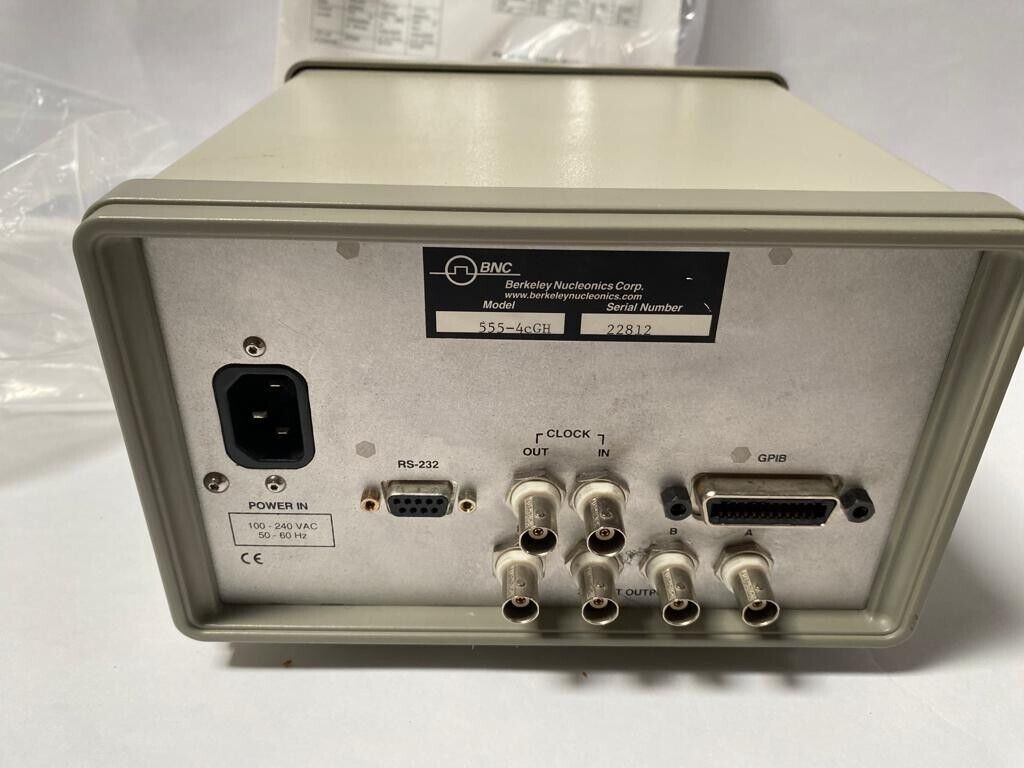 Berkeley Nucleonics BNC 555-4cGH Pulse  Delay Generator Local Pickup