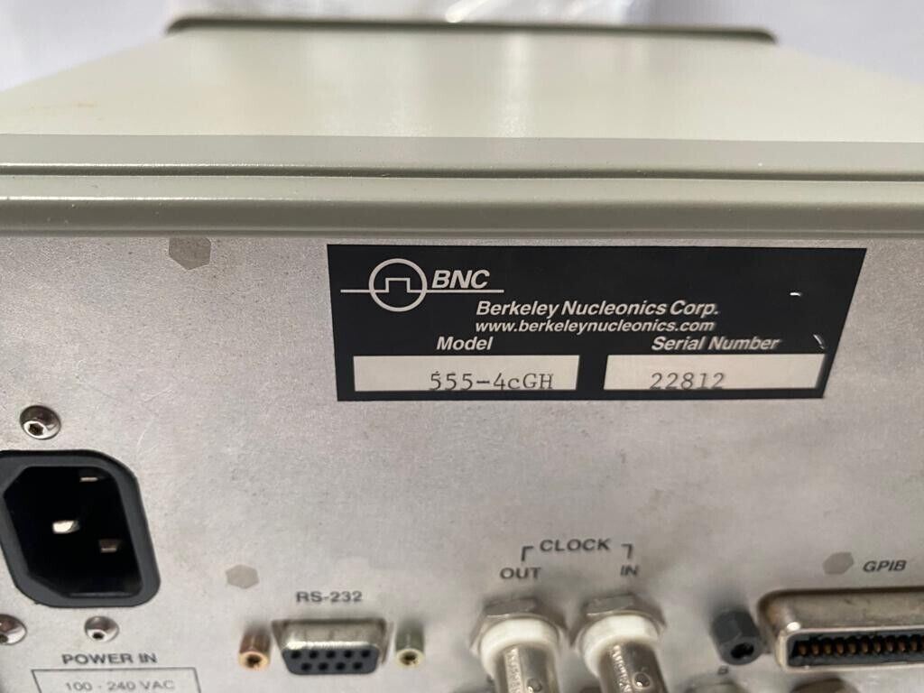 Berkeley Nucleonics BNC 555-4cGH Pulse  Delay Generator Local Pickup