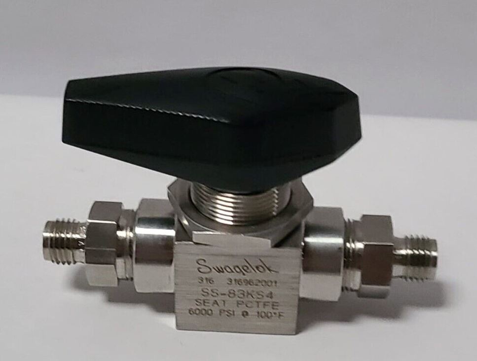 Swagelok SS-83KS4 High Pressure Ball Valve SEAT PCTFE 6000 PSI Stainless Steel