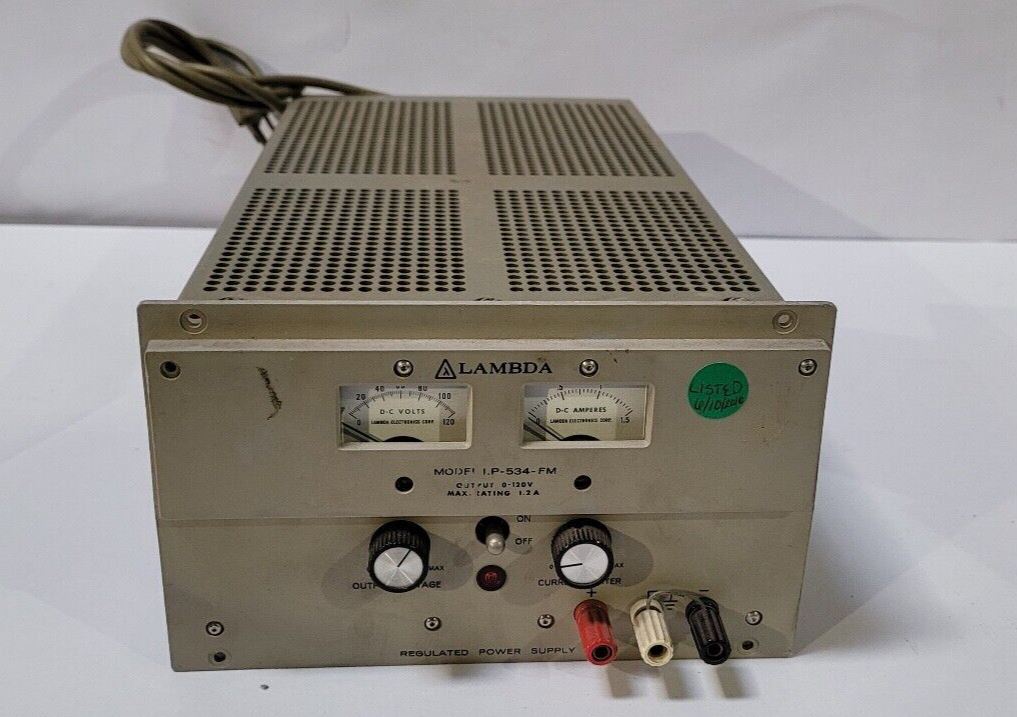 LAMBDA Model LP-534-FM Regulated Power Supply Output 0-120V Max Rating 1.2A