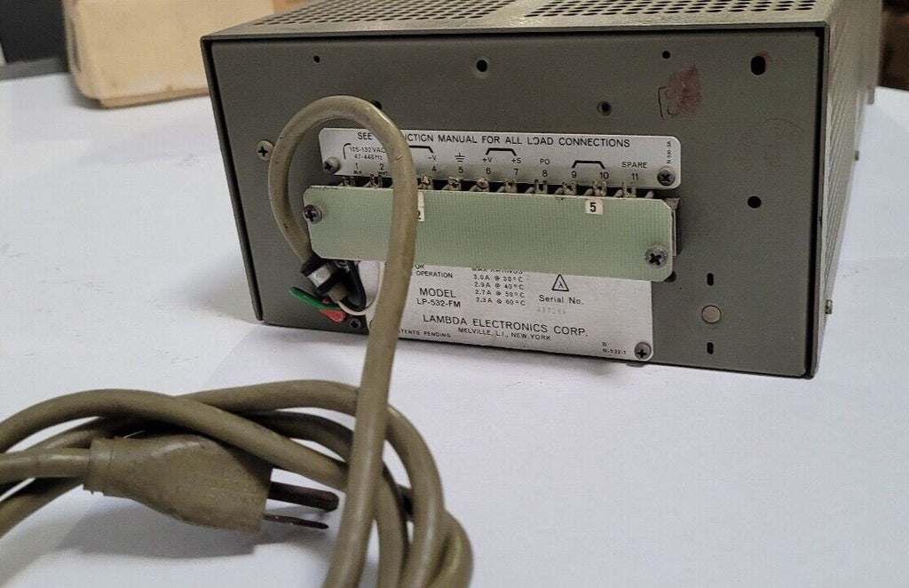 LAMBDA Model LP534FM Regulated Power Supply Output 0120V Max Rating