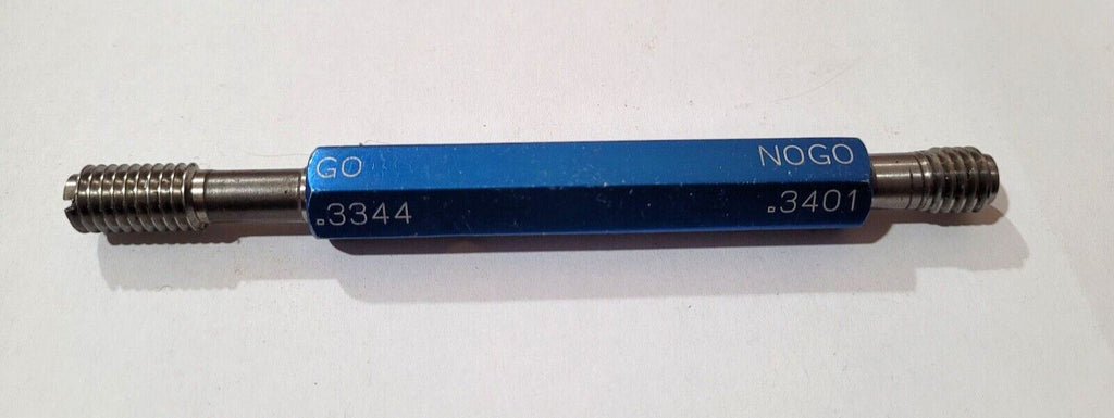 3/8-16 UNC 2B BALAX GO & NO GO Thread Plug Gages GO P.D. .3344 & NOGO PD .3401