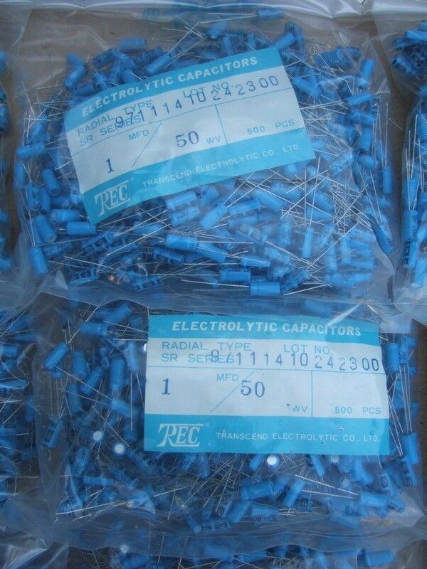 New Lot of 10 Pcs REC Radial Type Electrolytic Capacitors 1uF 50V