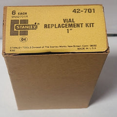 Lot of 6 Stanley Level Vial Replacement Kit NOS 42-701 1”