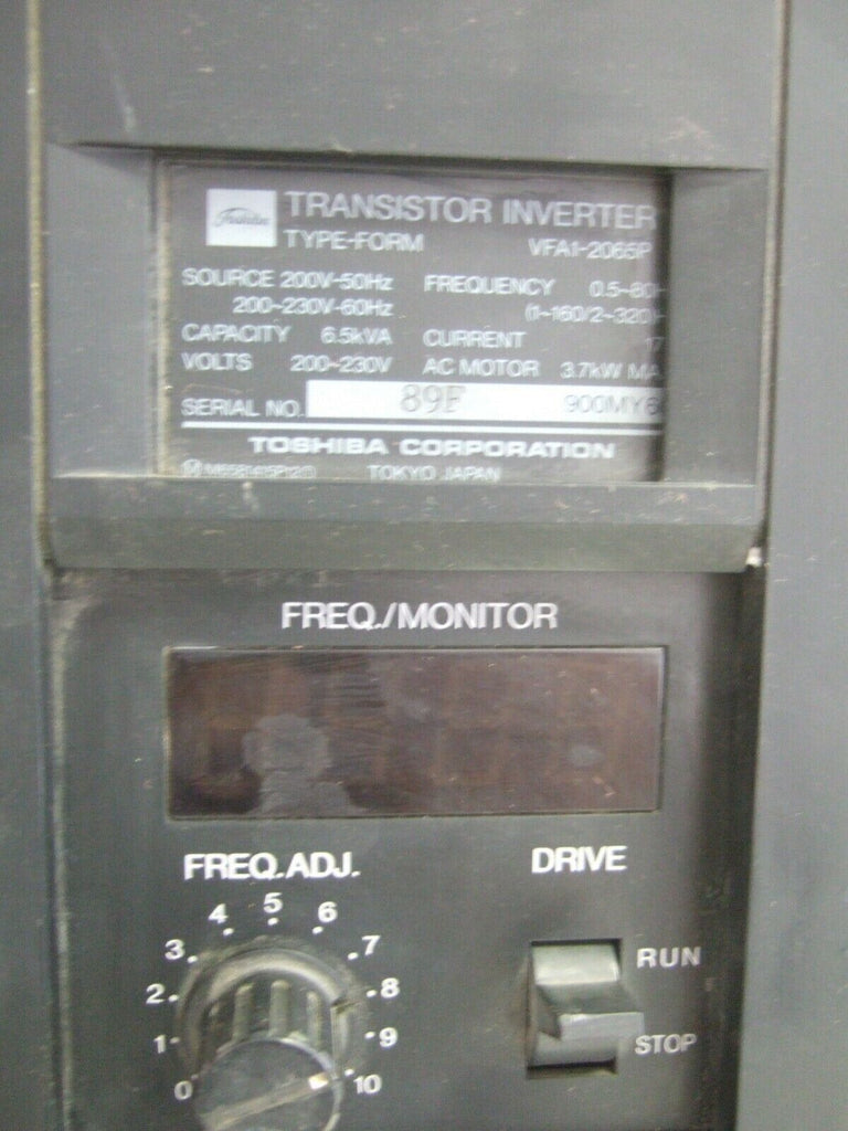 TOSHIBA Transistor Inverter VF Pack-A1 89F VFA1-2065P Form 6.5 KVA