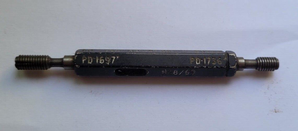 .190-32 UNF 2B GO & NO GO Thread Plug Gage GO P.D. .1697 & NOGO .1736