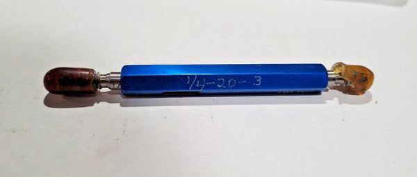 1/4-20 GO & NO GO Thread Plug Gage GO P.D. .2175 & NOGO PD .2201