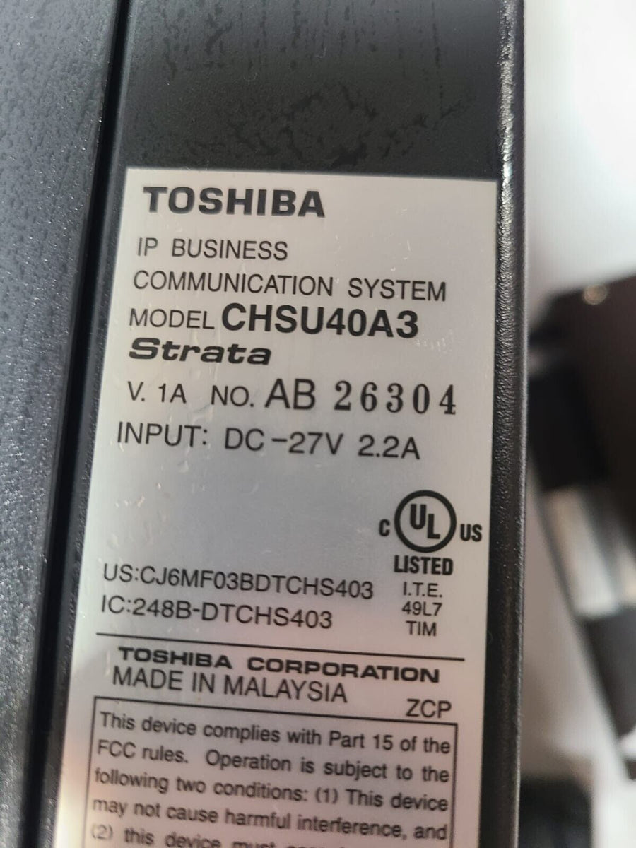 Toshiba CIX40 System Cabinet CHSU40A3 Strata Telephone System Power Su