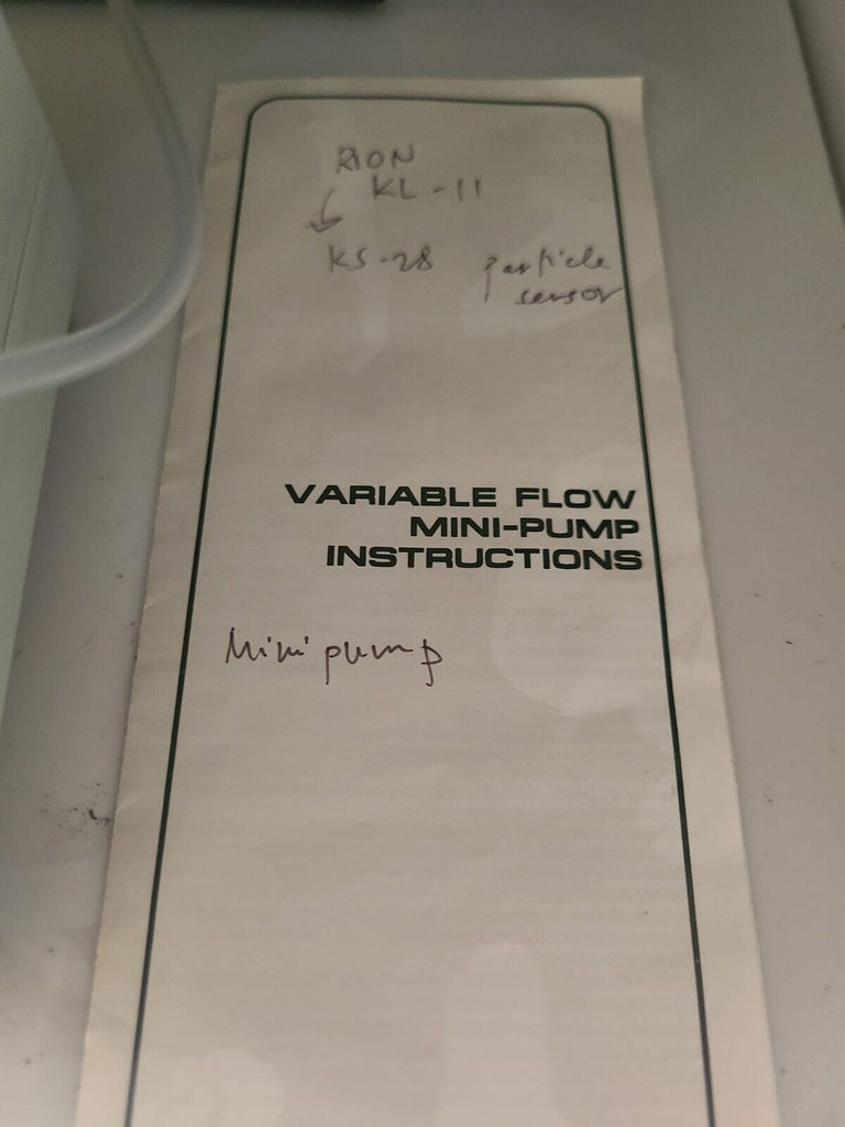 RION Particle Counter KL11 KL-11 Variable Flow Mini Pump