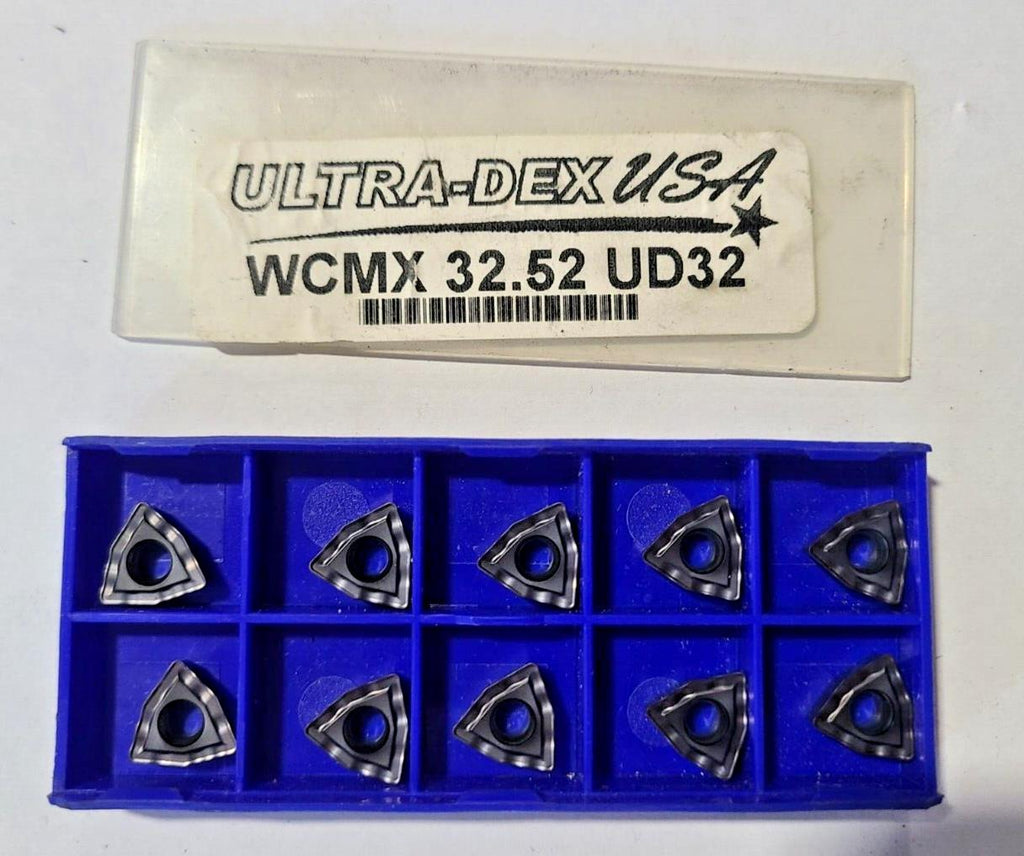 10 Pcs ULTRA-DEX WCMX 32.52 UD32 Carbide Inserts New