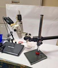 SCIENSCOPE SSZ Binocular Body SZ-BD-T3 Microscope Complete Set Computer