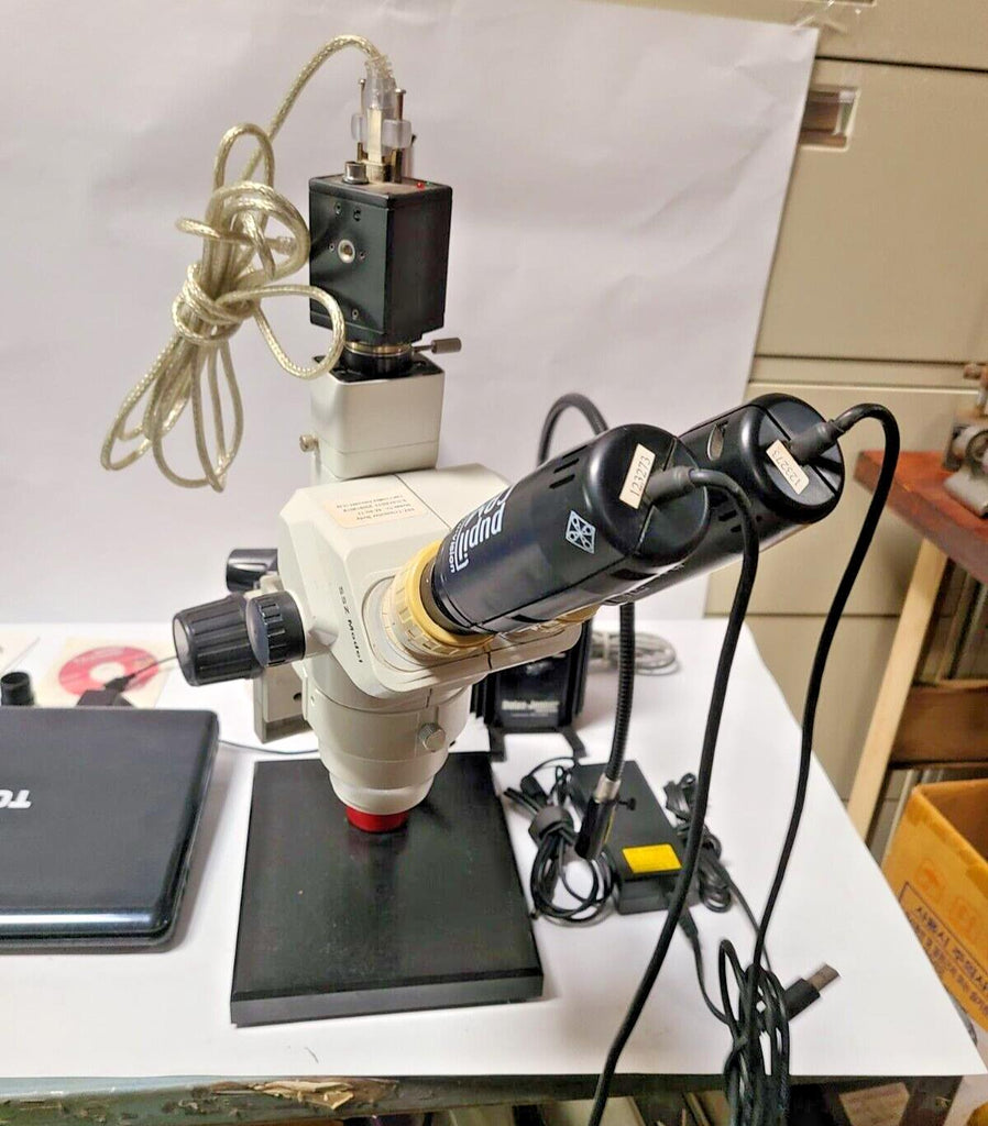 SCIENSCOPE SSZ Binocular Body SZ-BD-T3 Microscope Complete Set Computer