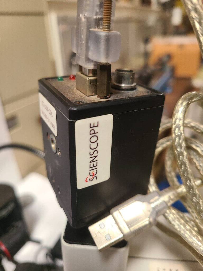 SCIENSCOPE SSZ Binocular Body SZ-BD-T3 Microscope Complete Set Computer
