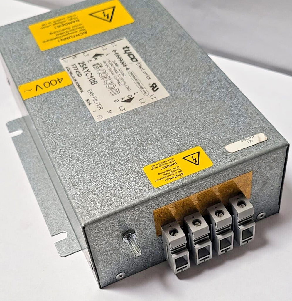 Tyco/ Corcom 25AYC10B, 0-6609068-4 EMI/ RFI Filter (278/480 VAC, 50/60 Hz, 25 A)