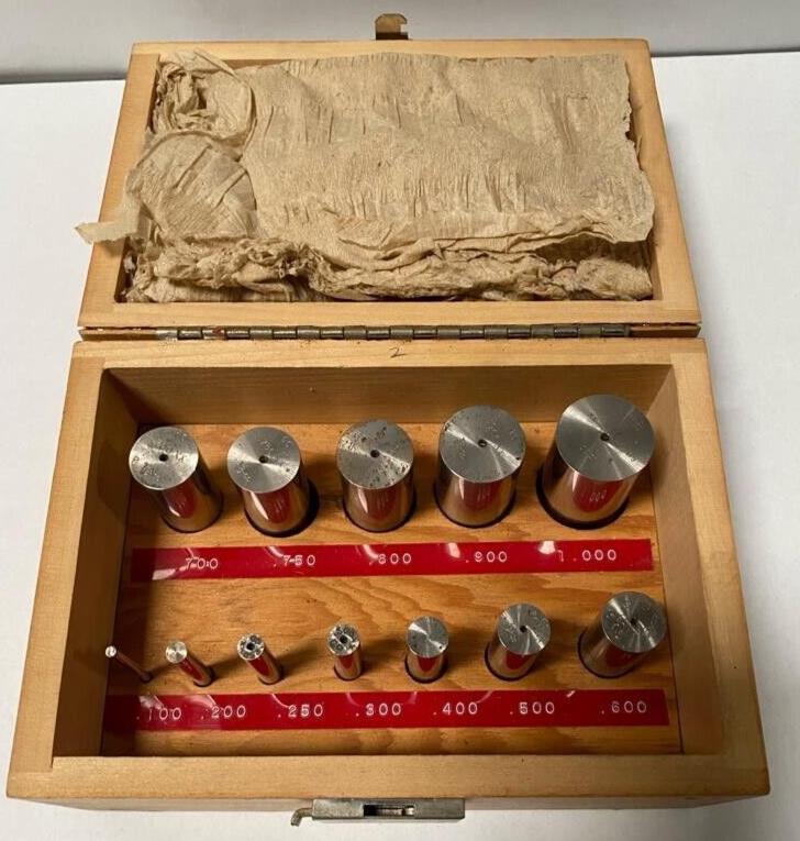 12 PCS M6 .100 to 1.000 Precision Pin Gage Set PENNOYER DODGE