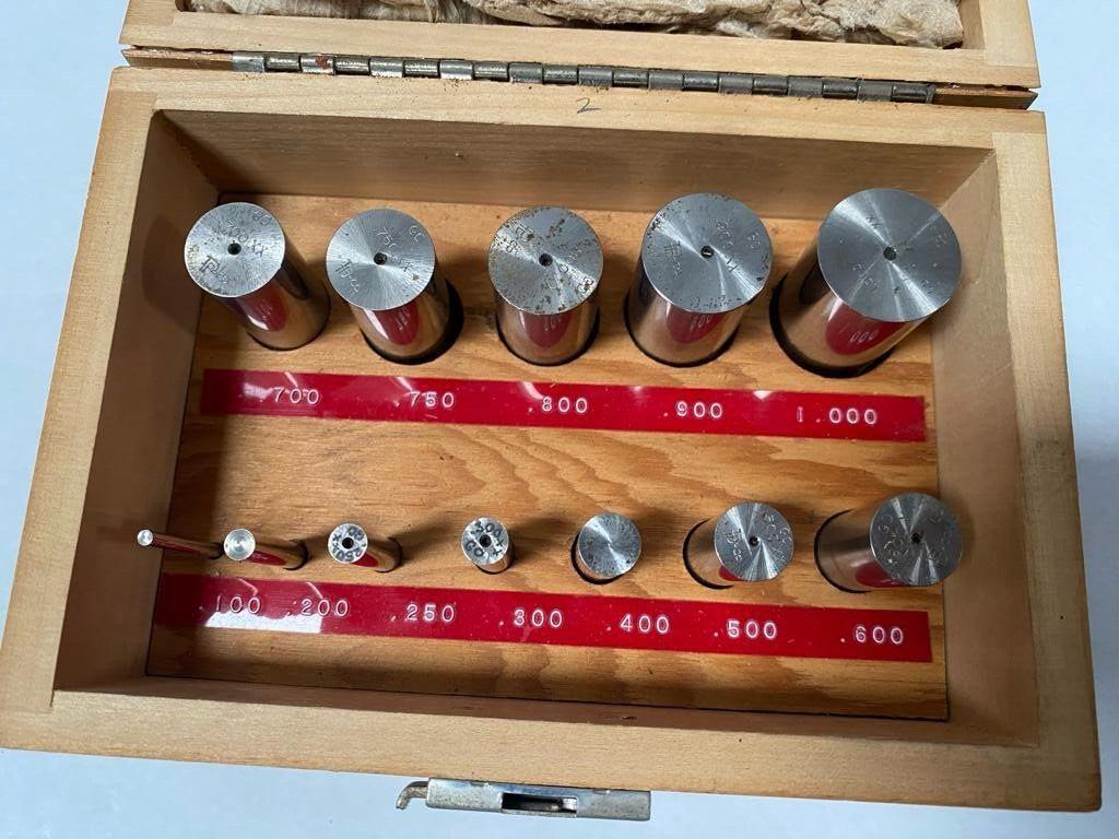 12 PCS M6 .100 to 1.000 Precision Pin Gage Set PENNOYER DODGE