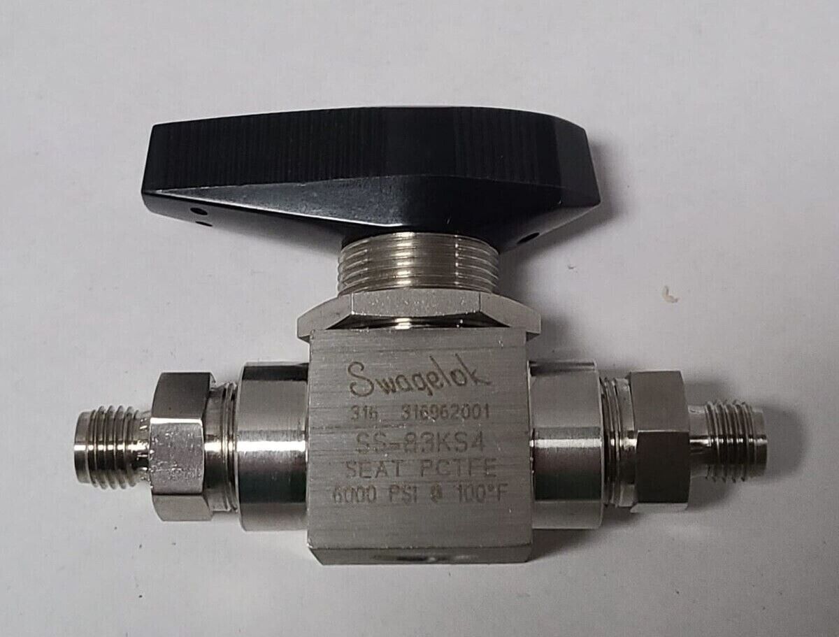 Swagelok SS-83KS4 High Pressure Ball Valve SEAT PCTFE 6000 PSI Stainle