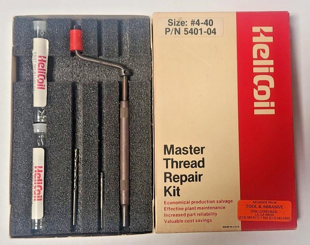 HELI-COIL Master Thread Repair Kit Size #4-40 5401-04