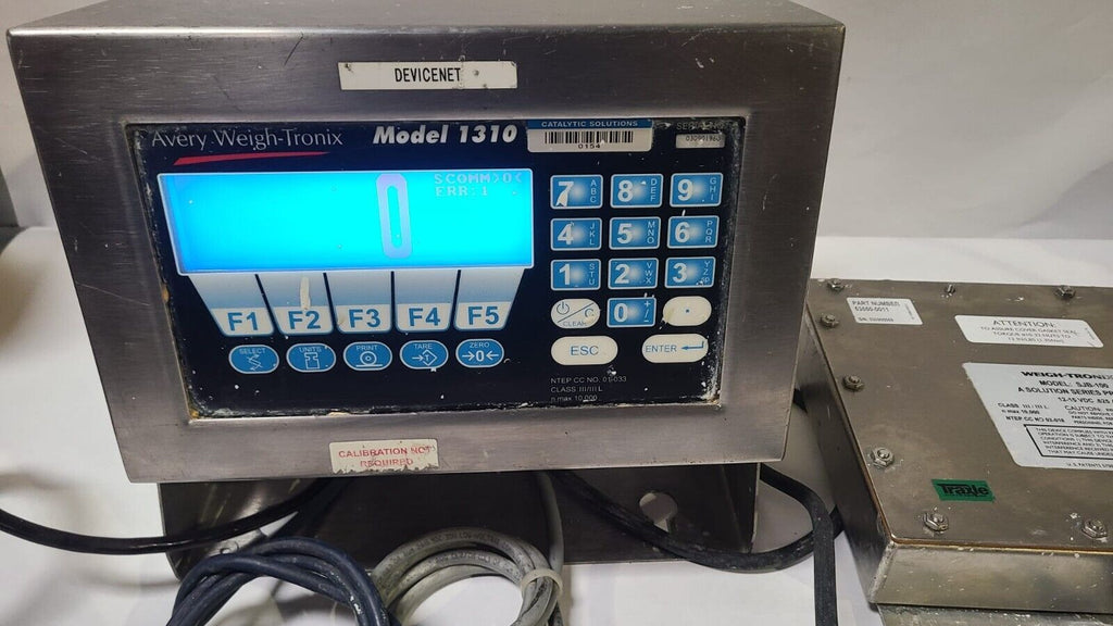 Avery Weigh-Tronix Model 1310 Scale Indicator Weigh Tronix SJB-100 12-15 vdc