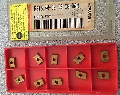 SANDVIK Coromant R215.44-09 02 08-BAM GC-A P25 Lathe Carbide 10 Inserts Gold New