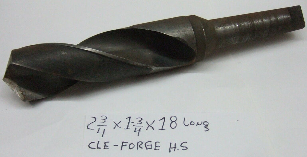 CLE Forge High Speed Steel Taper Shank Drill Bit HSS 2 3/4” x 18” Lathe Morse 5