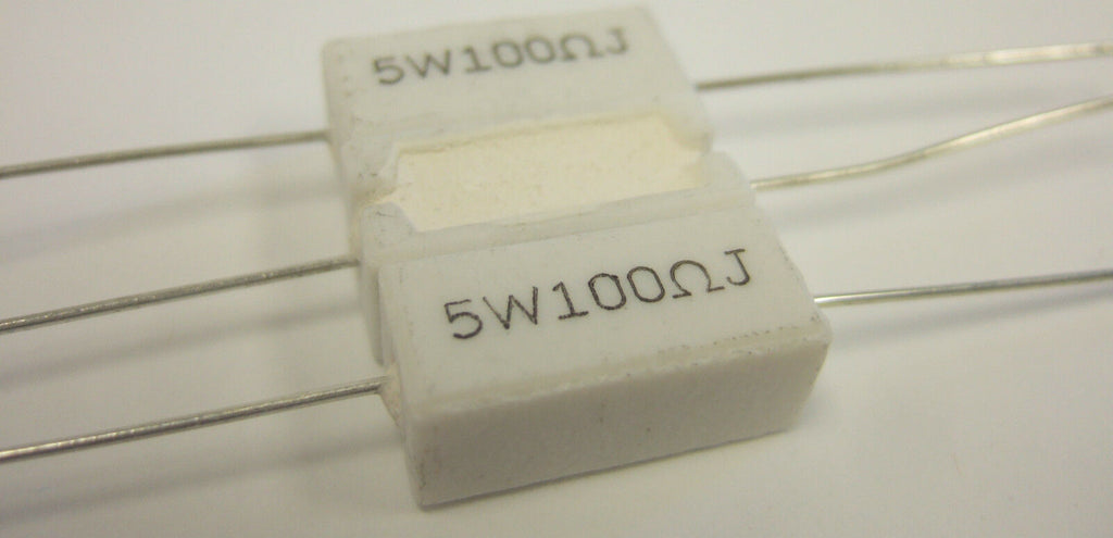 New Lot of 10 pcs SQP Ceramic Cement Sand 100 ohm Power Resistors 5w Watts