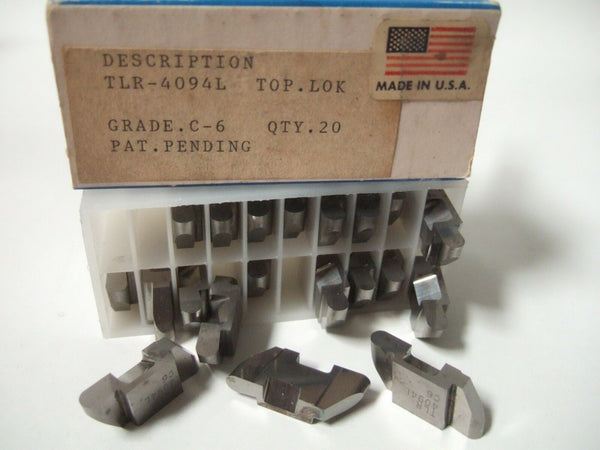 SANDVIK Coromant TLR 4094L Grade C-6  Lathe Grooving Carbide Inserts 20 Pcs New
