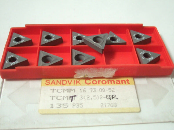 SANDVIK Coromant TCMM 16 T3 08 52 3 2.5 2 UR 135 P35  Lathe Carbide Inserts