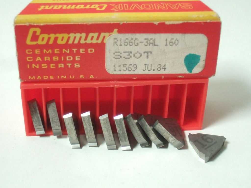 SANDVIK Coromant R166G 3AL 160 S3OT 11569  Threading Lathe Carbide Inserts