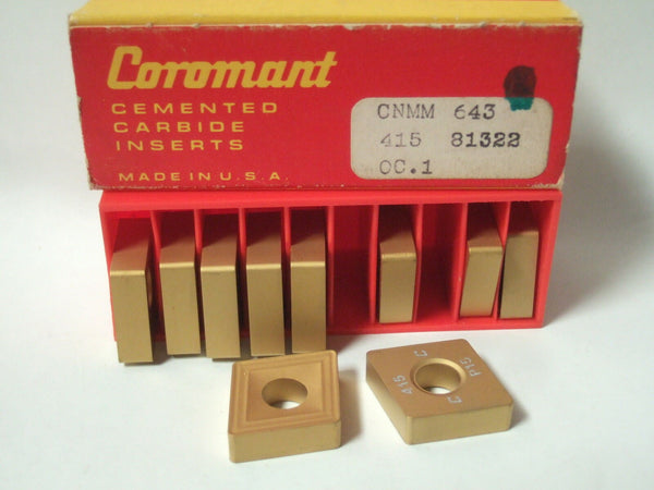 SANDVIK Coromant CNMM 643 415 81322  Lathe Carbide Inserts 10 Pcs New