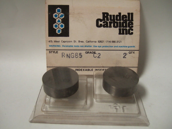 RUDELL Carbide Inserts RNG85 Grade C 2  Lathe Mill 2 pcs New