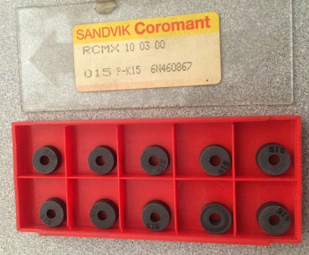 SANDVIK Coromant RCMX 10 03 00 015 P-K15 Lathe Carbide Inserts 10 Pcs New