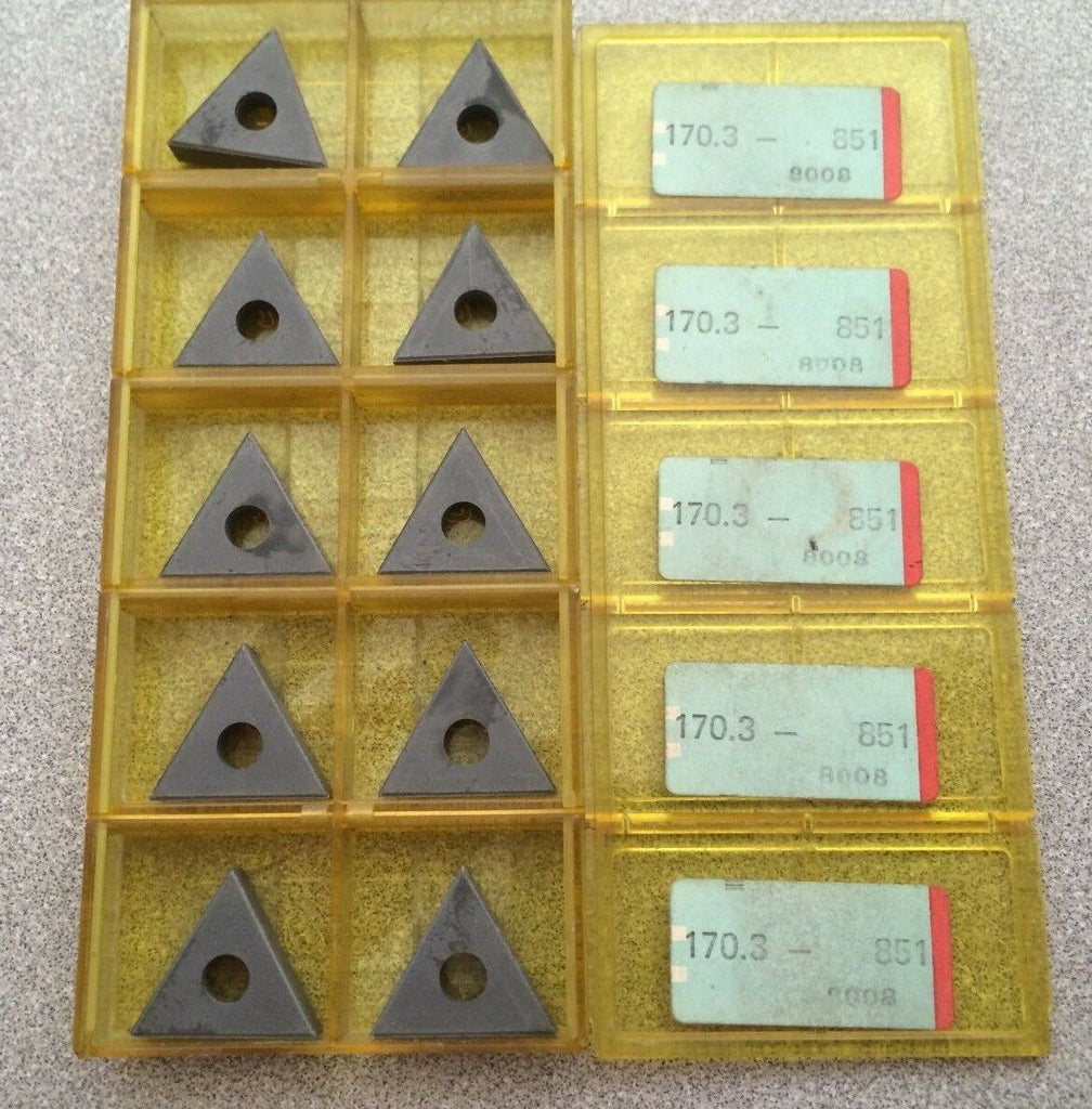 SANDVIK Coromant 170.3  851 8008 Lathe Carbide Inserts 10 Pcs Mill Tools New