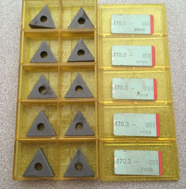 SANDVIK Coromant 170.3  851 8008 Lathe Carbide Inserts 10 Pcs Mill Tools New