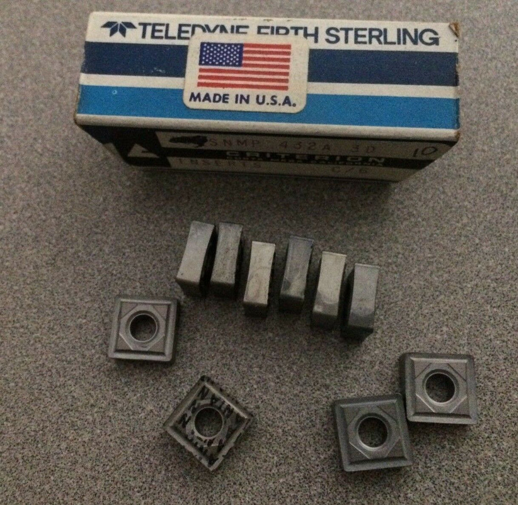 Teledyne Firth Sterling Criterion SNMP 432A 3D C 6 Lathe Carbide Inserts 10 Pcs