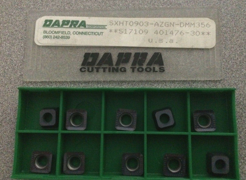 Dapra Cutting Tools SXHT0903 AZGN DMM356 S17109 Carbide 10 Inserts Turning Lathe