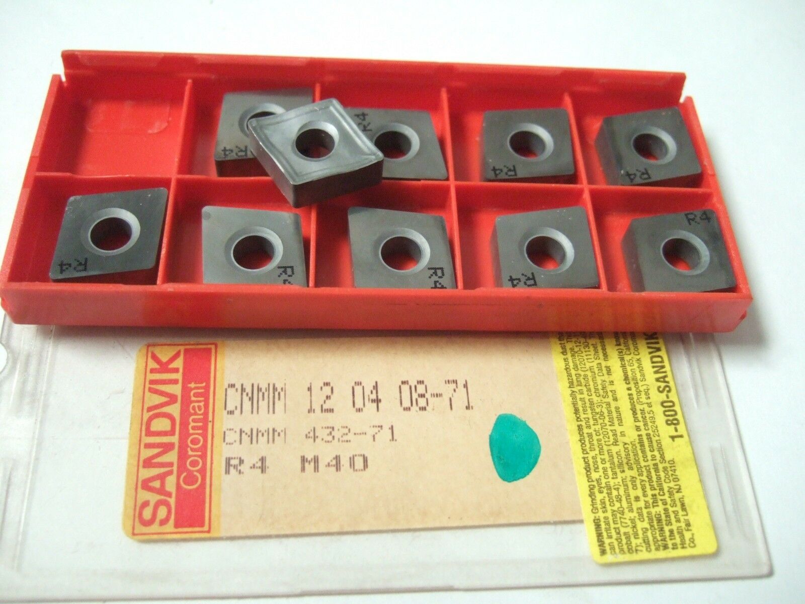 Tooling Insert R4 SANDVIK Coromant CNMM 12 04 08 71 432 R4 M40 Lathe Carbide Inserts 10